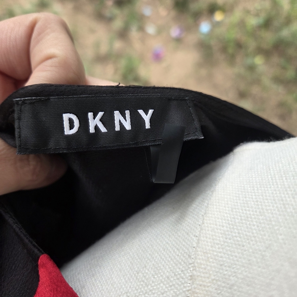 DKNY Deep Red V-Neck Blouse - Picture 5 of 5